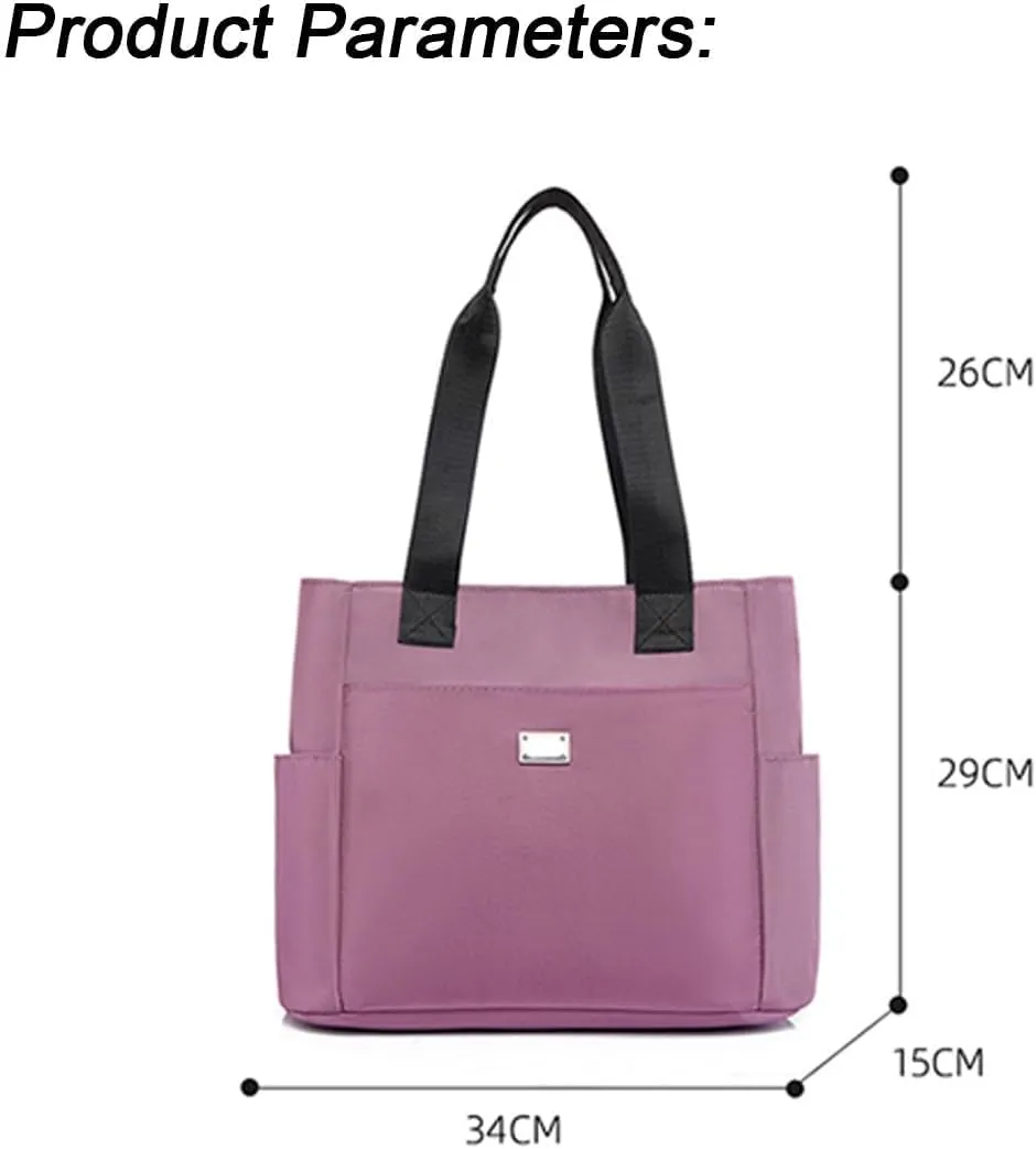 Zcjeaneviln Bag Waterproof, Large Capacity Waterproof Multi Pocket Nylon Shoulder Bag, Suitable for Travel