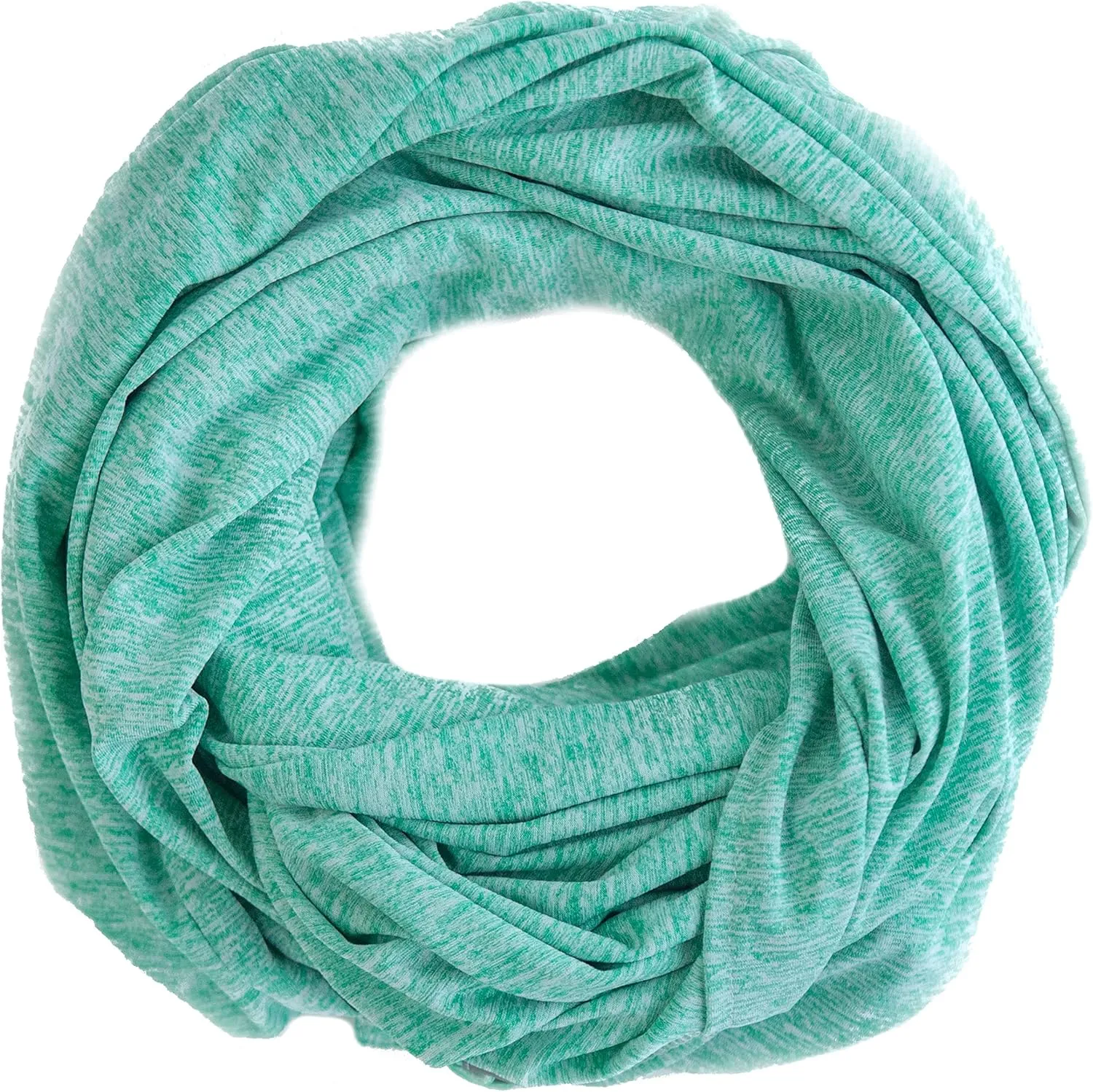 Zero Grid Infinity Travel Scarf Loop with Hidden Zipper Pockets for Passport, Phone, Cash, Cards