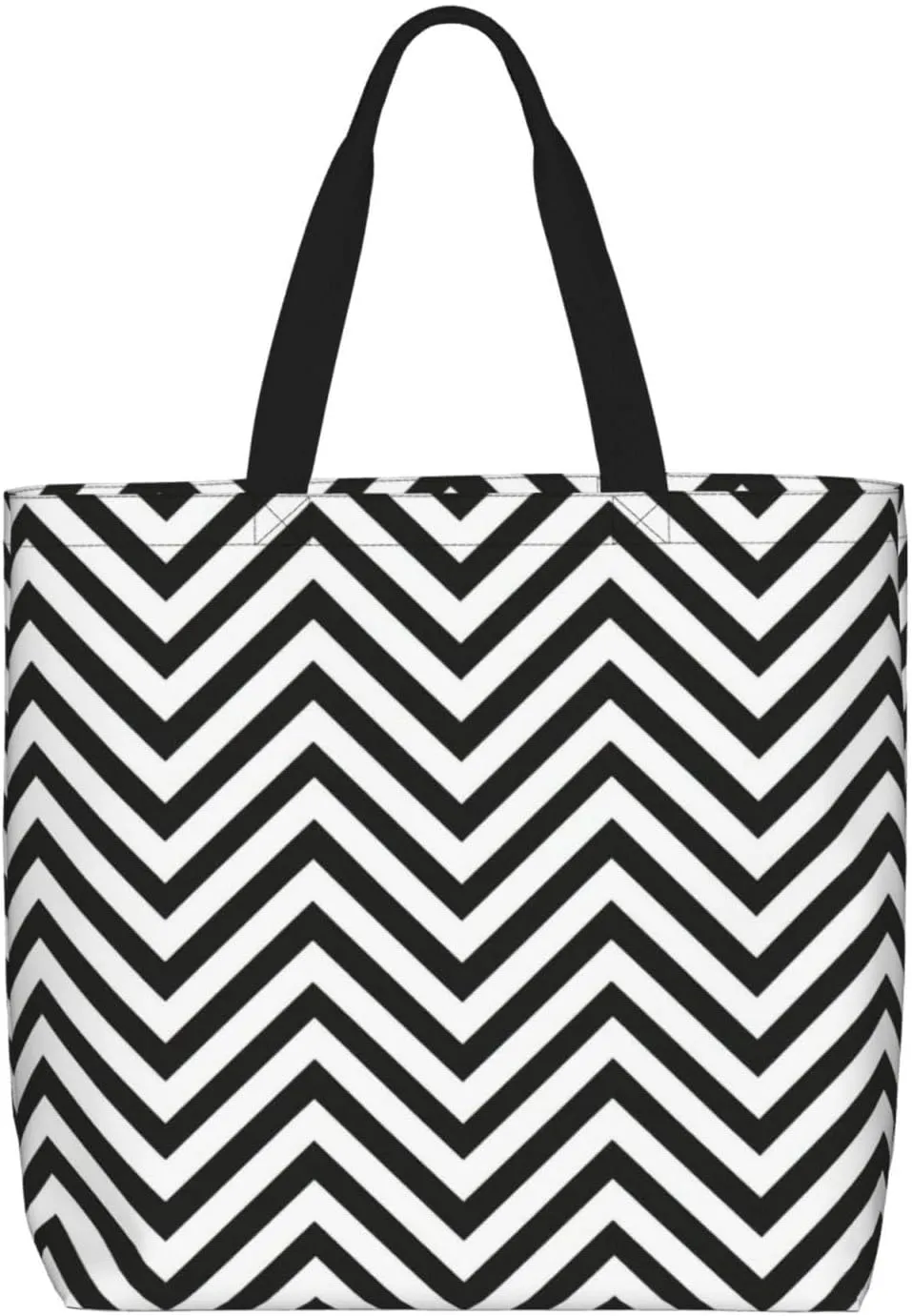 ZigZag Stripe Print zipper shoulder bag for women.Beach,travel and daily use,lightweight,stylish