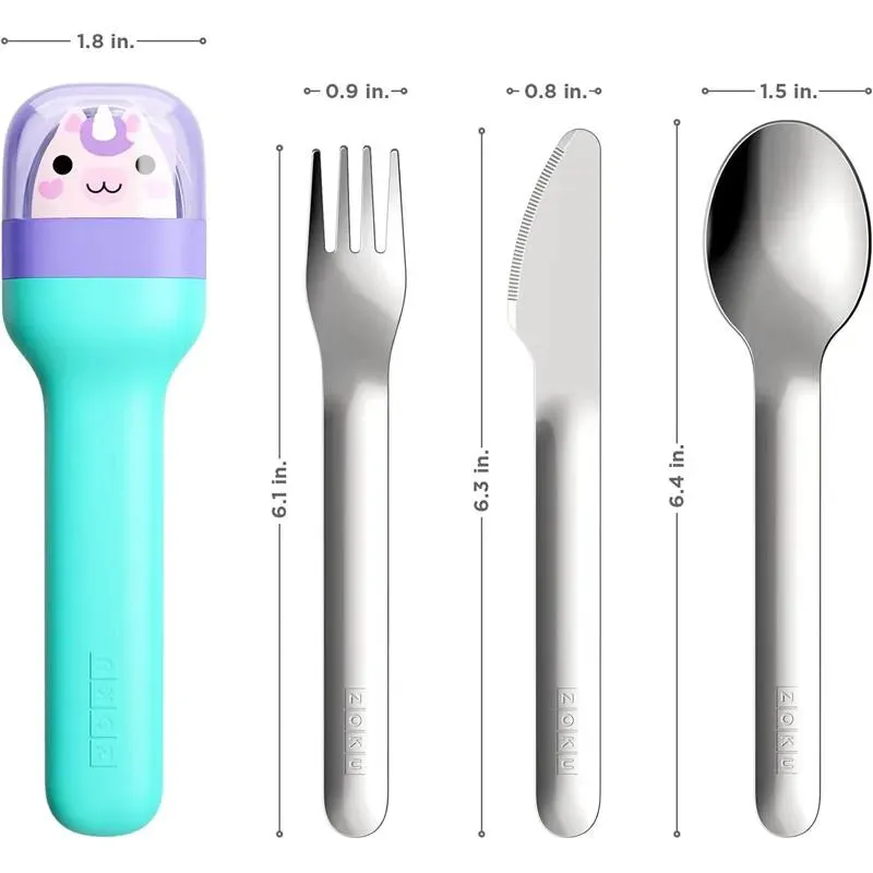 ZOKU - Kids Pocket Utensil Set, Unicorn