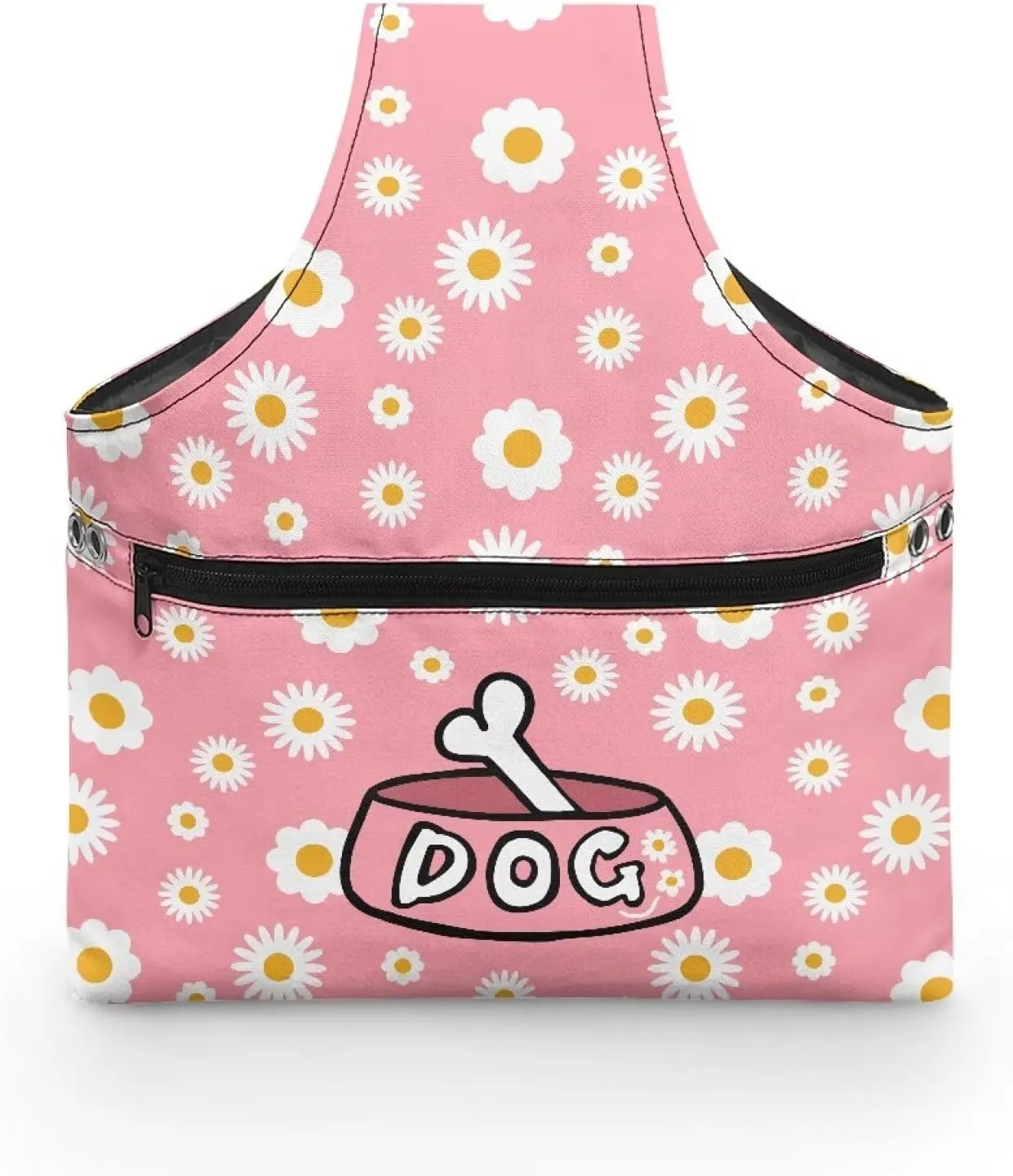 ZUXONGSY Daisy Yarn Bags for Knitting Yarn Storage Bag Organizer Dog Crochet Organizers and Storage Yarn Storage Bag for Crocheting for Women Gifts Knitting Tote Bag Large